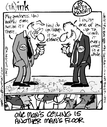 Keith Knight ‘one man’s ceiling is another man’s floor’